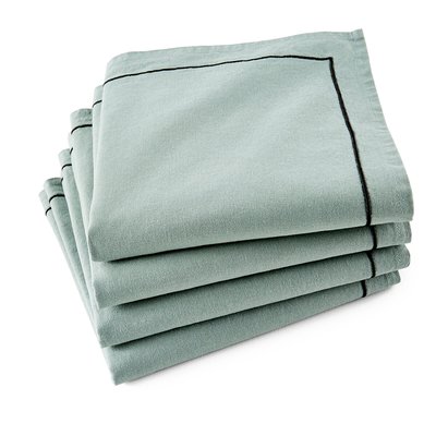 Servietten Bourdon aus vorgewaschenem Halbleinen LA REDOUTE INTERIEURS