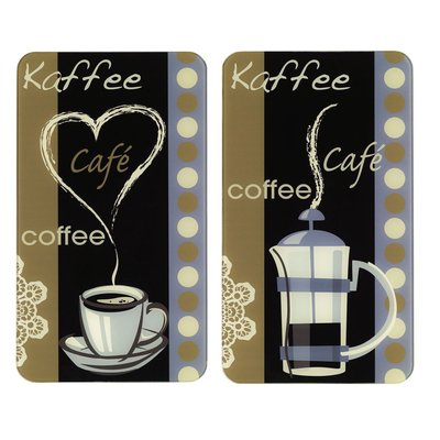 WENKO 2 Couvre-plaques Universel Arome Du Café