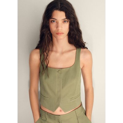 Gilet de costume lin mélangé MANGO