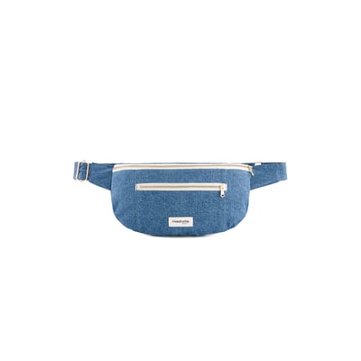 Sac banane denim zippé ORSEL L RIVEDROITE