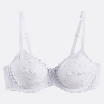 Soutien-gorge emboîtant en coton brodé Galya LA REDOUTE COLLECTIONS