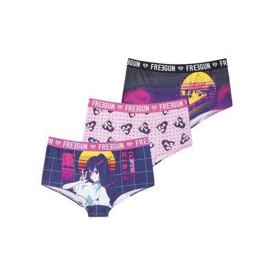 Lot de 3 Shorty microfibre Manga FREEGUN