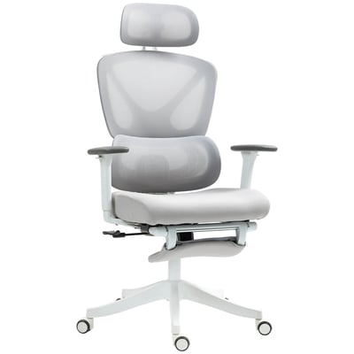 Chaise de bureau Maille (100% polyester) Gris HOMCOM