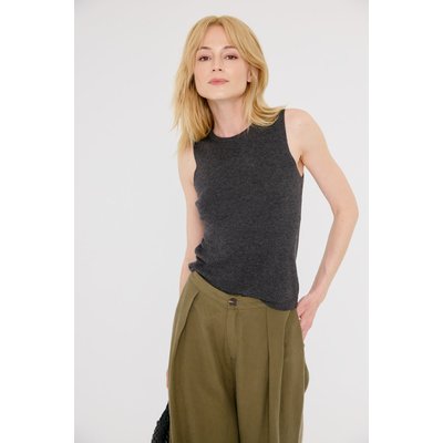 Top ajusté en maille côtelée à col rond ODELIA ARTLOVE