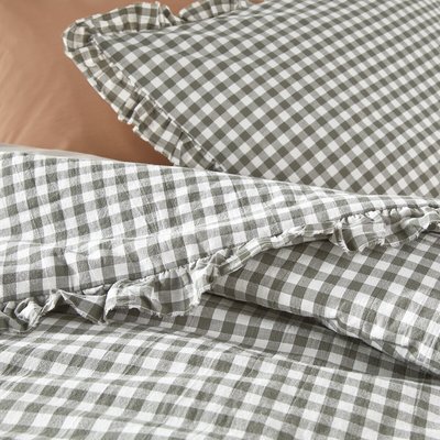 Housse de coussin coton lavé vichy, Georgette LA REDOUTE INTERIEURS