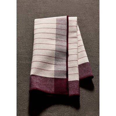 Serviettes de table rayées overlock contraste MANGO HOME