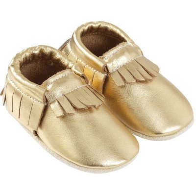 Chaussons cuir souple à franges TICHOUPS