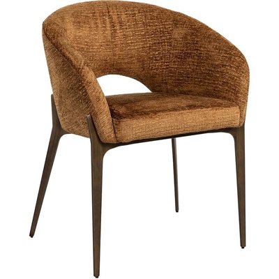 Chaise élégante cognac fusion mousse RECOLLECTION