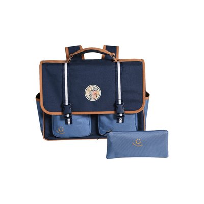 Cartable + trousse "Cool school" VERTBAUDET