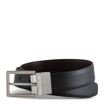 Ceinture homme classique avec boucle carrée en cuir lisse LE TANNEUR