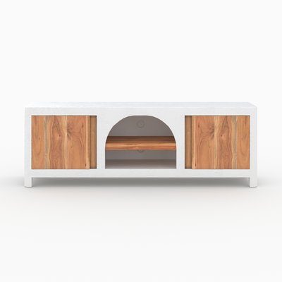 Meuble TV en béton d'acacia 145 cm - FIRA RENDEZ-VOUS DÉCO