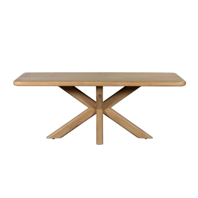 Table à manger chêne massif bords arrondis 180 cm ASTER PIER IMPORT