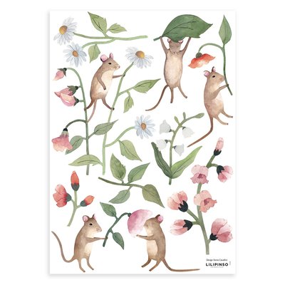 Stickers muraux les souricettes QUEYRAN LILIPINSO