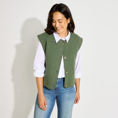 Veste sans manches en maille GRAIN DE MALICE