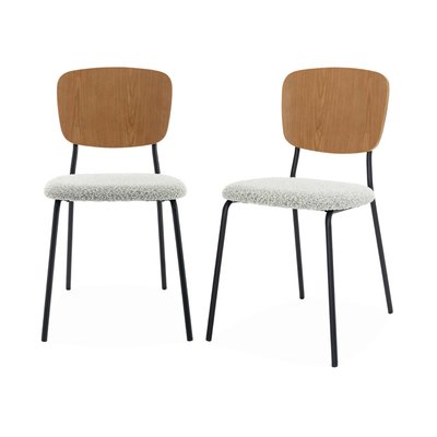 Chaise bouclette texturée (lot de 2) EMY SWEEEK