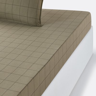 Drap-housse coton lavé bonnet 25 cm, Monille LA REDOUTE INTERIEURS