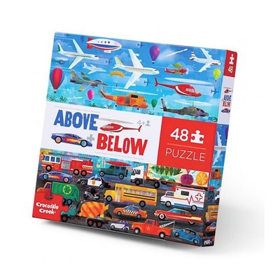 Puzzle 48 pieces - Dessus et dessous - Les vehicules CROCODILE CREEK