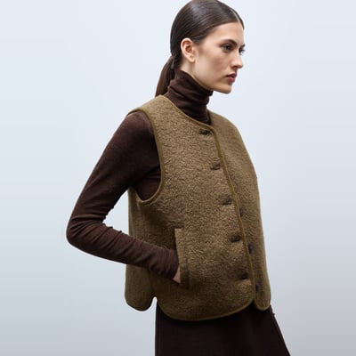 Veste matelassée sans manches réversible contenant de la laine MONOPRIX
