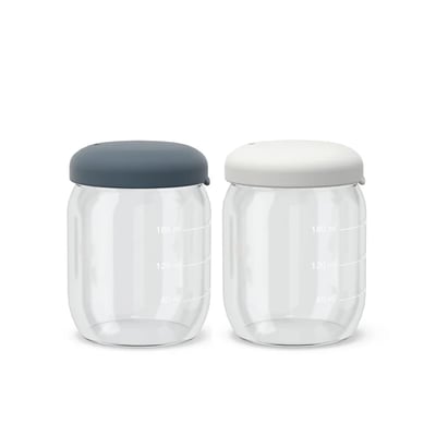 Set de 2 petits pots en verre 180ml  BAMBINO EKOBO