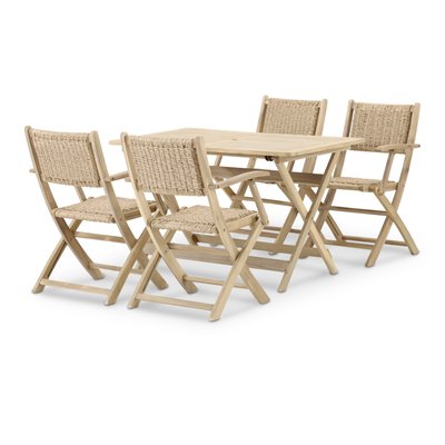 Salon de jardin, 4 chaises, JAVA L. & SERENA DEFORA HOME