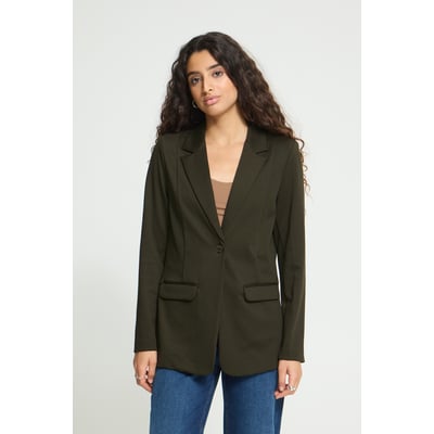 Blazer coupe droite, manches longues, col tailleur ICHI