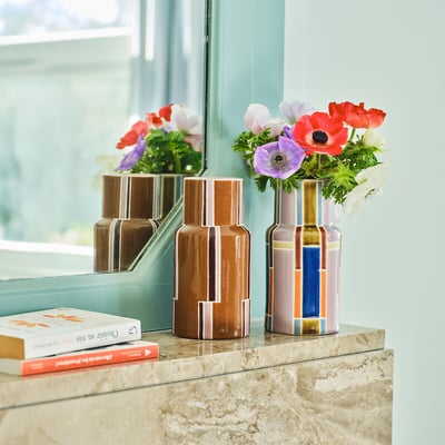 Sekmo Hand-Painted Earthenware Vase, Height 23cm LA REDOUTE INTERIEURS
