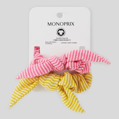 Chouchou lot de deux rayé en coton BIO GOTS MONOPRIX