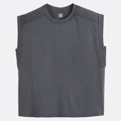 Camiseta sin mangas de cuello redondo y hombros fruncidos LA REDOUTE COLLECTIONS