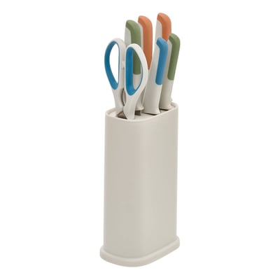 Bloc de 5 couteaux avec paire de ciseaux COLORS 5FIVE SIMPLY SMART