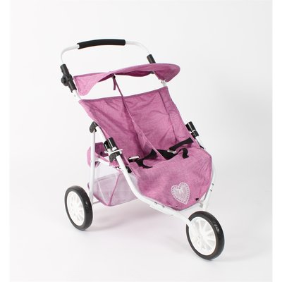 Poussette Jogger 3 roues pour poupées jumelles BAYER CHIC 2000