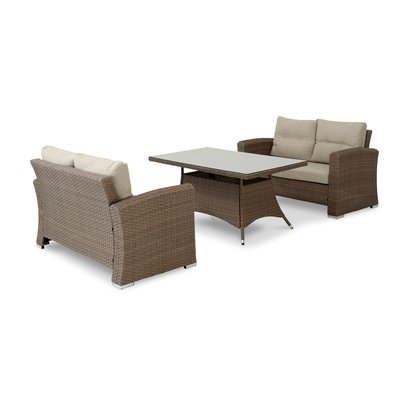 Salon de jardin 4 places, rotin, BOLONIA DEFORA HOME