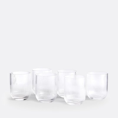 Lot de 6 verres striés, Ostri LA REDOUTE INTERIEURS