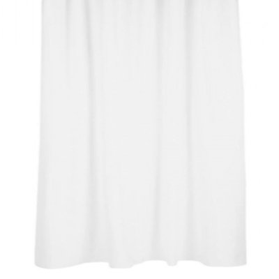 Rideau de douche plastique blanc avec 12 anneaux 180x200cm WADIGA