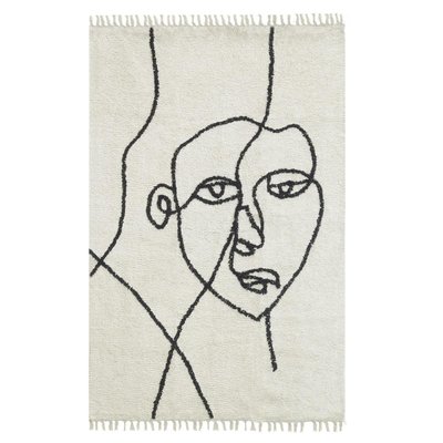 Tapis en coton Visage abstrait 180 x 120 cm AUBRY GASPARD