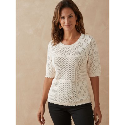 Pull ajouré manches au coude DAXON