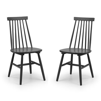 Mondrich Spindle Back Solid Wood Dining Chairs (Set of 2) SO'HOME