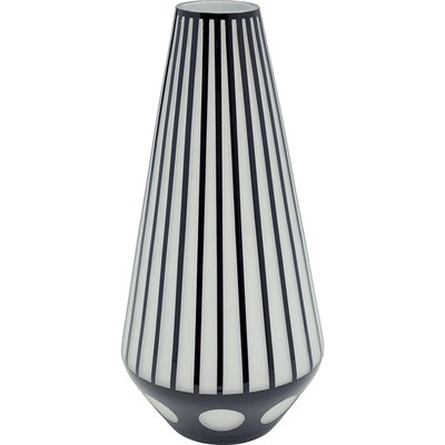 Vase Brillar Cylinder noir et blanc 44cm KARE DESIGN