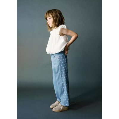 Jean droit imprimé fleuri MANGO BABY