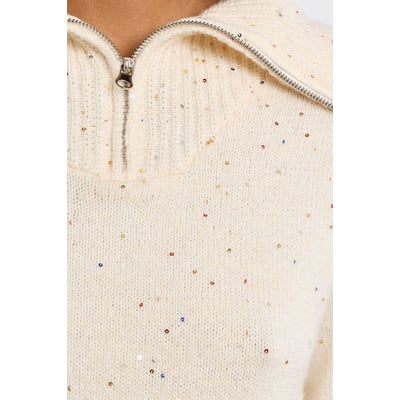 Pull col camionneur à sequins LILI SIDONIO