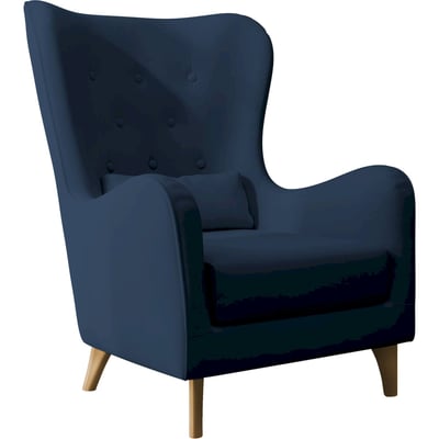 Fauteuil bergère capitonné en velours RECOLLECTION