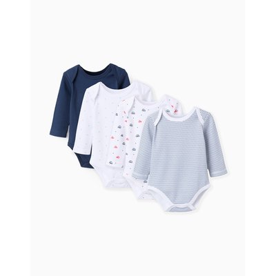 Lot de 4 Bodies en Coton ZIPPY