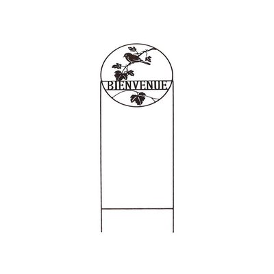 Treillage en fer rond bienvenue 35 x 112 cm JARDINDECO