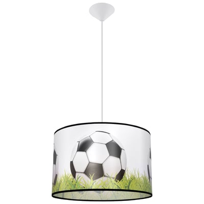 Suspension PVC Blanc/noir/vert E27 1 Football C40 EDEN