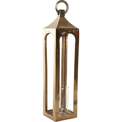 Lanterne arabe dorée en aluminium et verre ambiance orientale RECOLLECTION