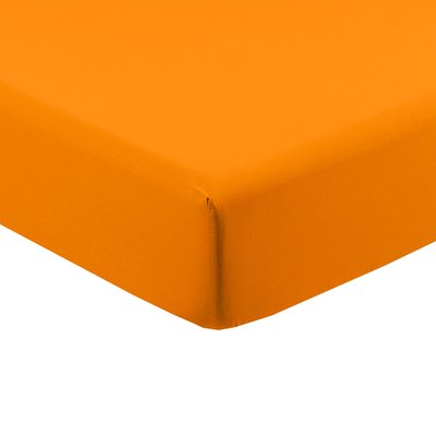 Drap housse coton lavé SONGE CARRE BLANC