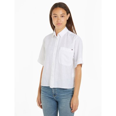 Chemisier manches courtes en lin TOMMY HILFIGER