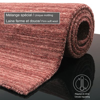 Tapis de salon UNI en laine tissé à la main - Pure THEKO