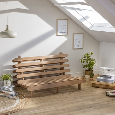 Structure futon en bois massif TERRE DE NUIT