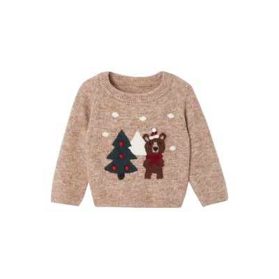 Pull Noël manches longues VERTBAUDET