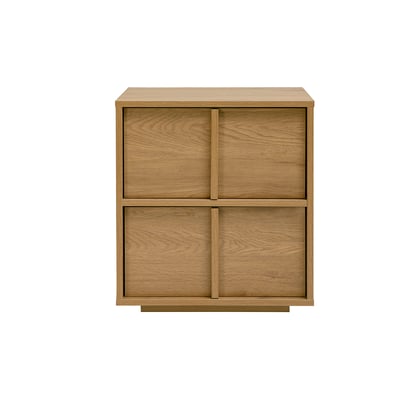 Table de chevet 2 tiroirs finition bois clair chêne LOTHAIRE MILIBOO